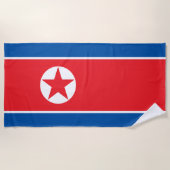 Nordkorea-Flagge Strandtuch (Vorderseite)