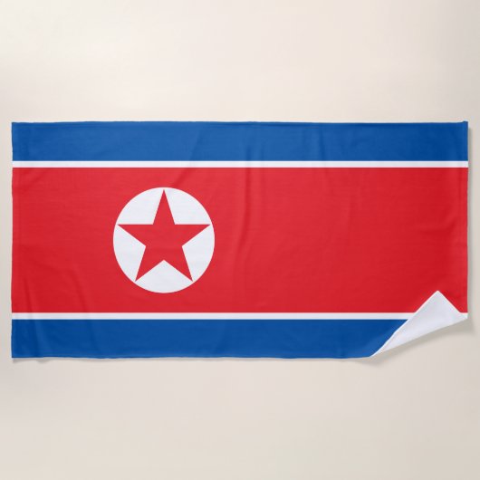 Nordkorea-Flagge Strandtuch (Vorderseite)