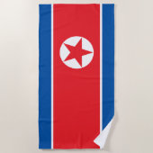 Nordkorea-Flagge Strandtuch (Vorderseite)