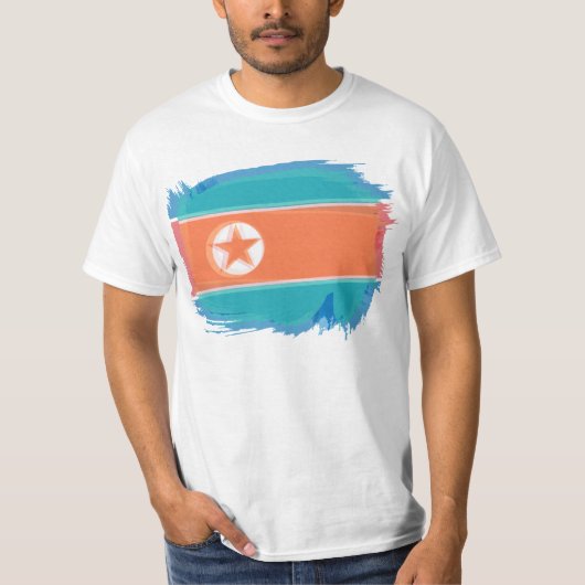 Nordkorea-Flagge T-Shirt (Vorderseite)
