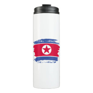 Nordkorea-Flagge Thermosbecher