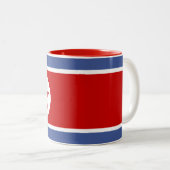Nordkorea-Flagge Zweifarbige Tasse (VorderseiteRechts)