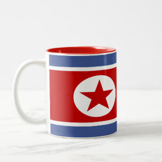 Nordkorea-Flagge Zweifarbige Tasse