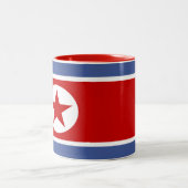Nordkorea-Flagge Zweifarbige Tasse (Mittel)