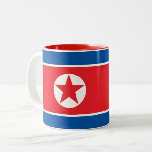 Nordkorea-Flagge Zweifarbige Tasse