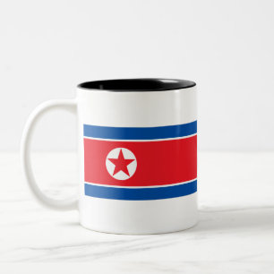 Nordkorea-Flagge Zweifarbige Tasse