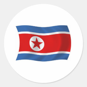 Nordkorea-Flaggen-Aufkleber Runder Aufkleber