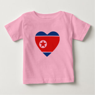 Nordkorea-Flaggen-Herz-T - Shirt