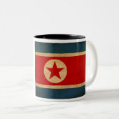 Nordkorea-Flaggen-Tasse Zweifarbige Tasse (VorderseiteRechts)