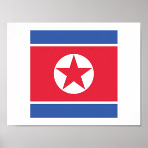 Nordkorea-Flaggenmarke Poster