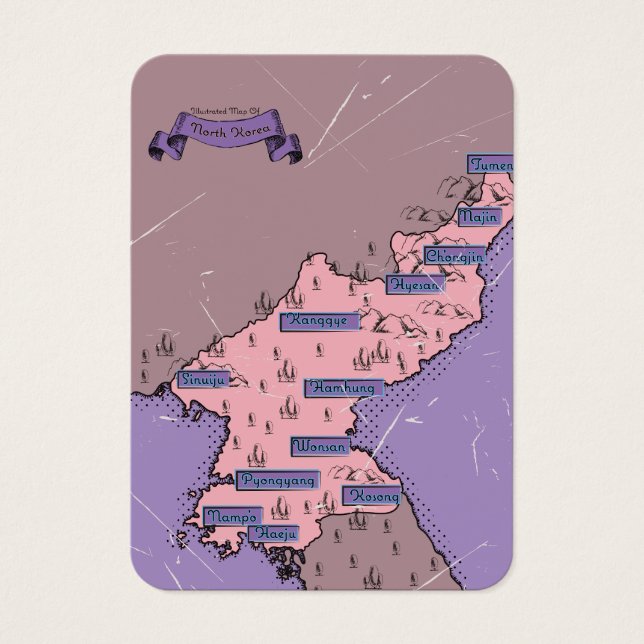 Nordkorea-Karte (Vorderseite)