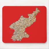 Nordkorea Karte Mousepad (Vorne)