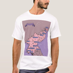 Nordkorea-Karte T-Shirt