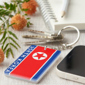 Nordkorea-Landesflaggesymbol-Namentext Schlüsselanhänger (Vorderseite rechts)