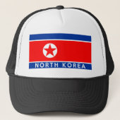 Nordkorea-Landesflaggesymbol-Namentext Truckerkappe (Vorderseite)