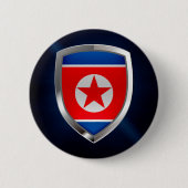 Nordkorea - MetallEmblem Button (Vorderseite)