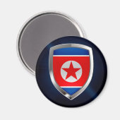 Nordkorea - MetallEmblem Magnet (Vorderseite/Rückseite)