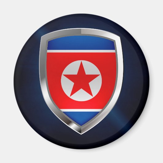 Nordkorea - MetallEmblem Magnet (Vorne)