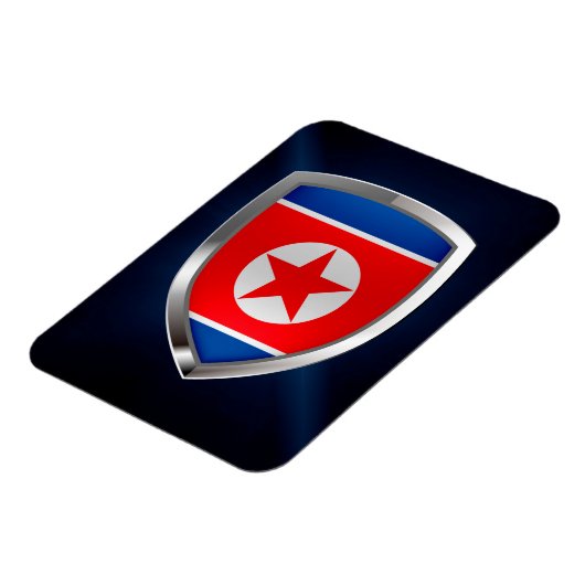 Nordkorea - MetallEmblem Magnet (Linke Seite)
