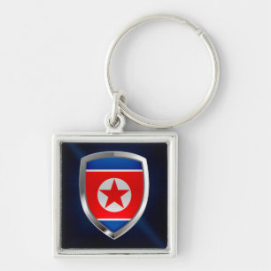 Nordkorea - MetallEmblem Schlüsselanhänger