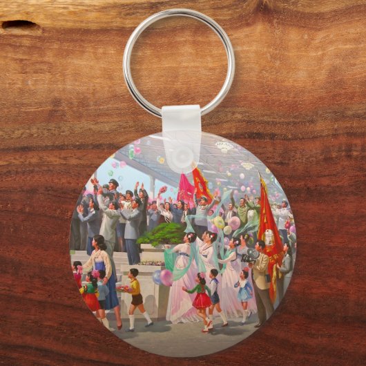 Nordkorea - Propaganda Schlüsselanhänger (Vorderseite)