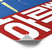 Nordkorea Propagandaplakat Lass uns fertigstellen Poster (Ecke)