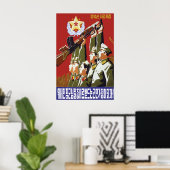 Nordkorea Propagandaplakat Lasst uns eine werden Poster (Heimbüro)