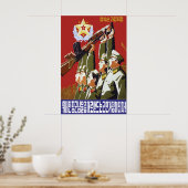 Nordkorea Propagandaplakat Lasst uns eine werden Poster (Küche)