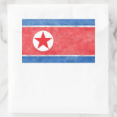 Nordkorea Rechteckiger Aufkleber (Tasche)