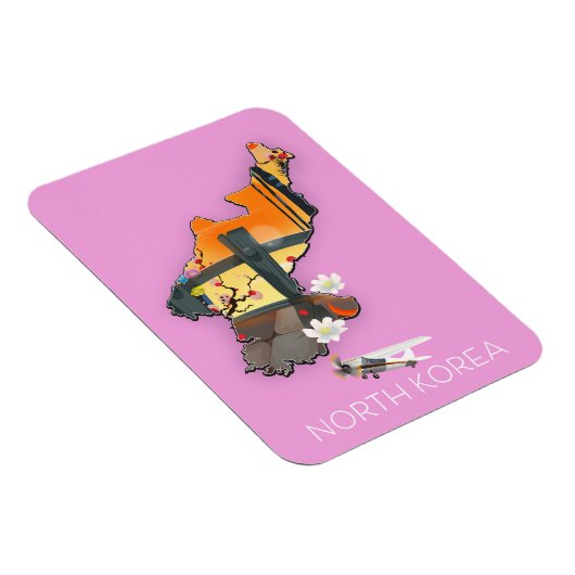 Nordkorea-Reisekarte Magnet (Rechte Seite)