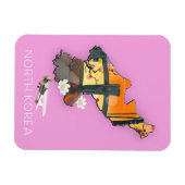 Nordkorea-Reisekarte Magnet (Horizontal)