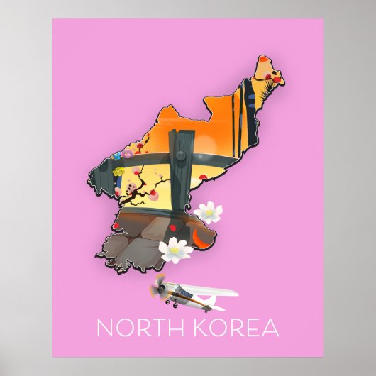 Nordkorea-Reisekarte Poster (Vorne)