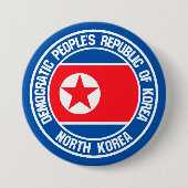Nordkorea-Runde Button (Vorderseite)