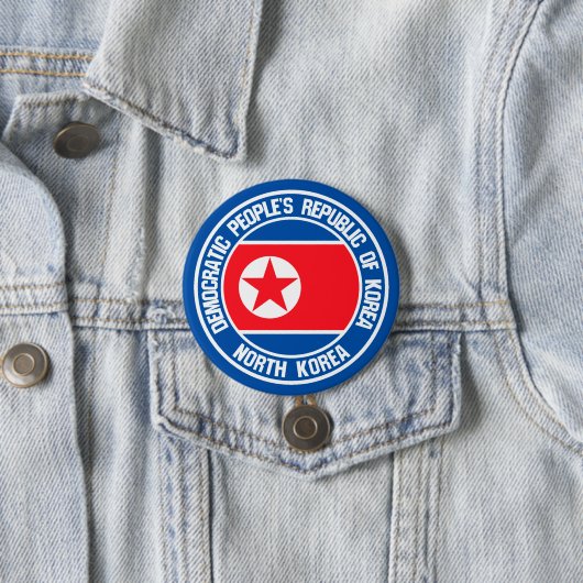 Nordkorea-Runde Button (Beispiel)