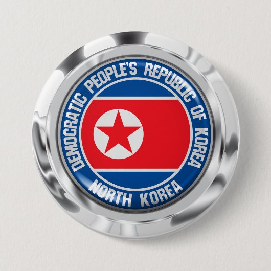 Nordkorea-Runde Button (Vorderseite)