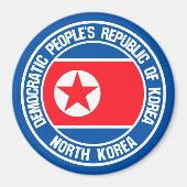 Nordkorea-Runde Magnet (Vorne)