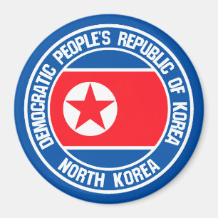 Nordkorea-Runde Magnet