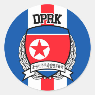 Nordkorea Runder Aufkleber