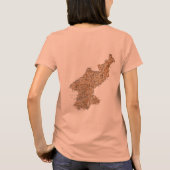 Nordkorea T - Shirt "Flag" und "Map" (Rückseite)