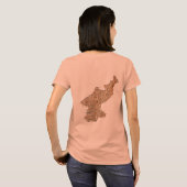 Nordkorea T - Shirt "Flag" und "Map" (Schwarz voll)
