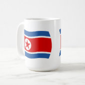 Nordkorea Tasse der Flagge (Vorderseite Links)