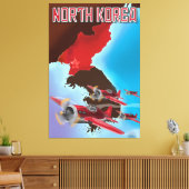 Nordkorea Vintage Reiseplakat. Leinwanddruck (Insitu (Wohnzimmer))