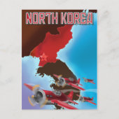 Nordkorea Vintage Reiseplakat. Postkarte (Vorderseite)