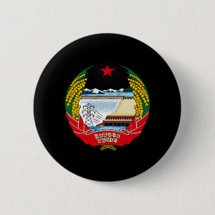 Nordkorea-Wappen Button