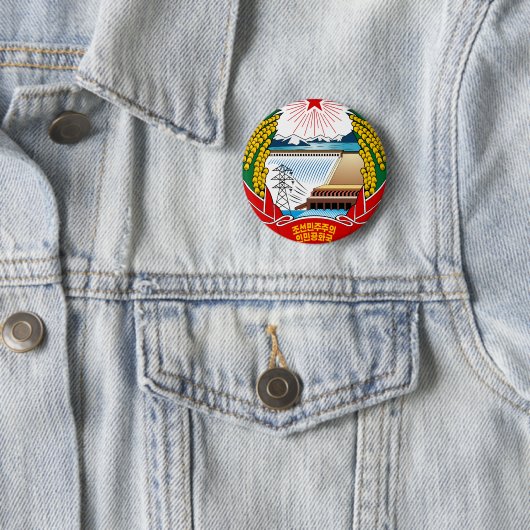 Nordkorea-Wappen Button (Beispiel)