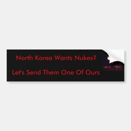 Nordkorea will Kernwaffen? Autoaufkleber (Vorne)