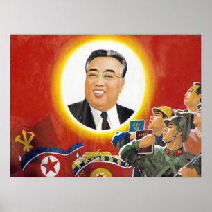 Nordkoreaner-Kims- Il-sungpropaganda-Plakat Poster