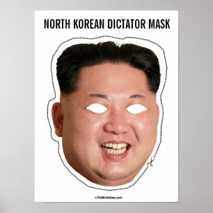 nordkoreanische Diktator-Maske Poster