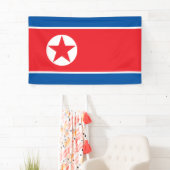 Nordkoreanische Flagge Banner (Insitu)