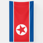 Nordkoreanische Flagge Banner (Vertikal)